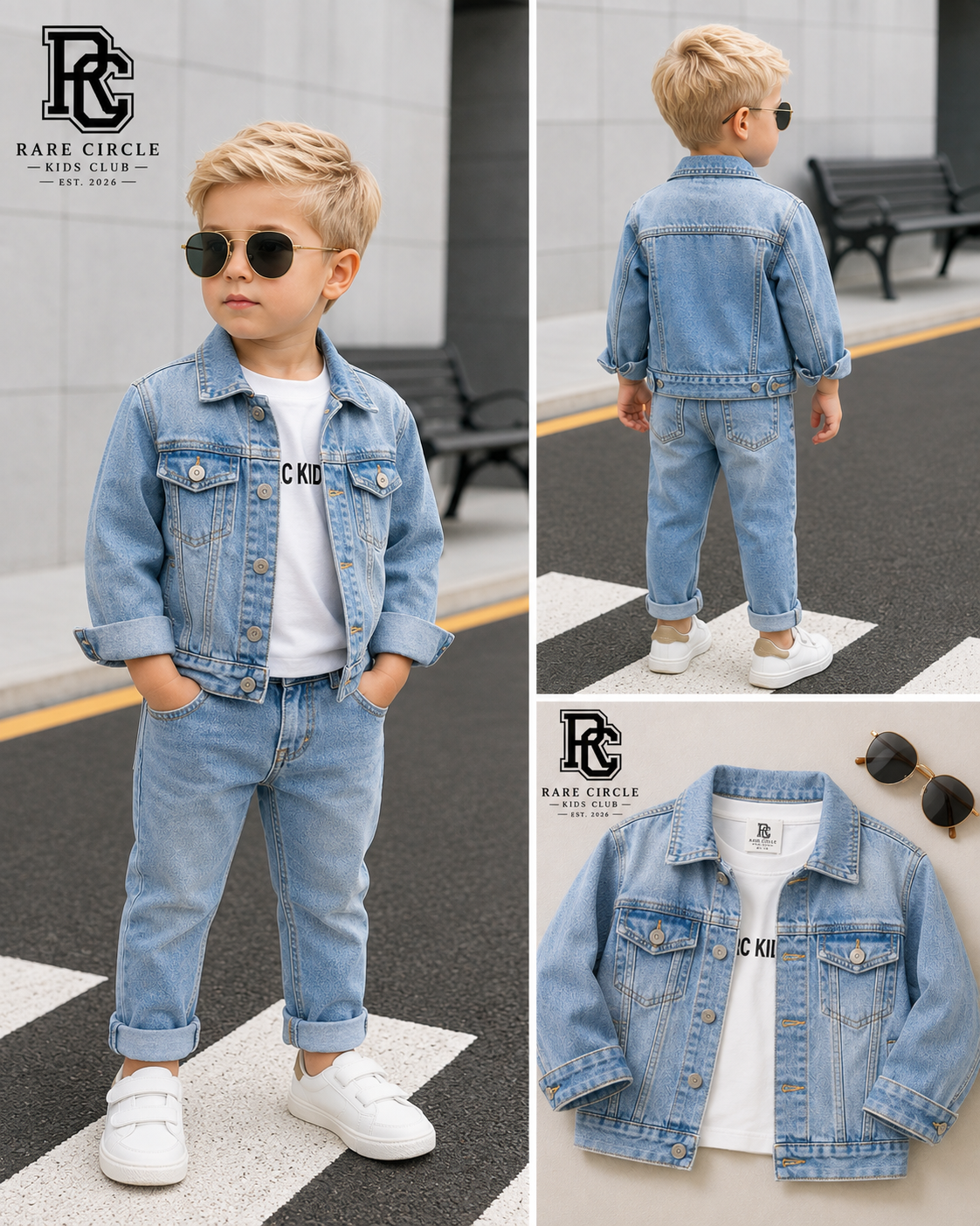 Rare Circle Denim Trucker Jacket
