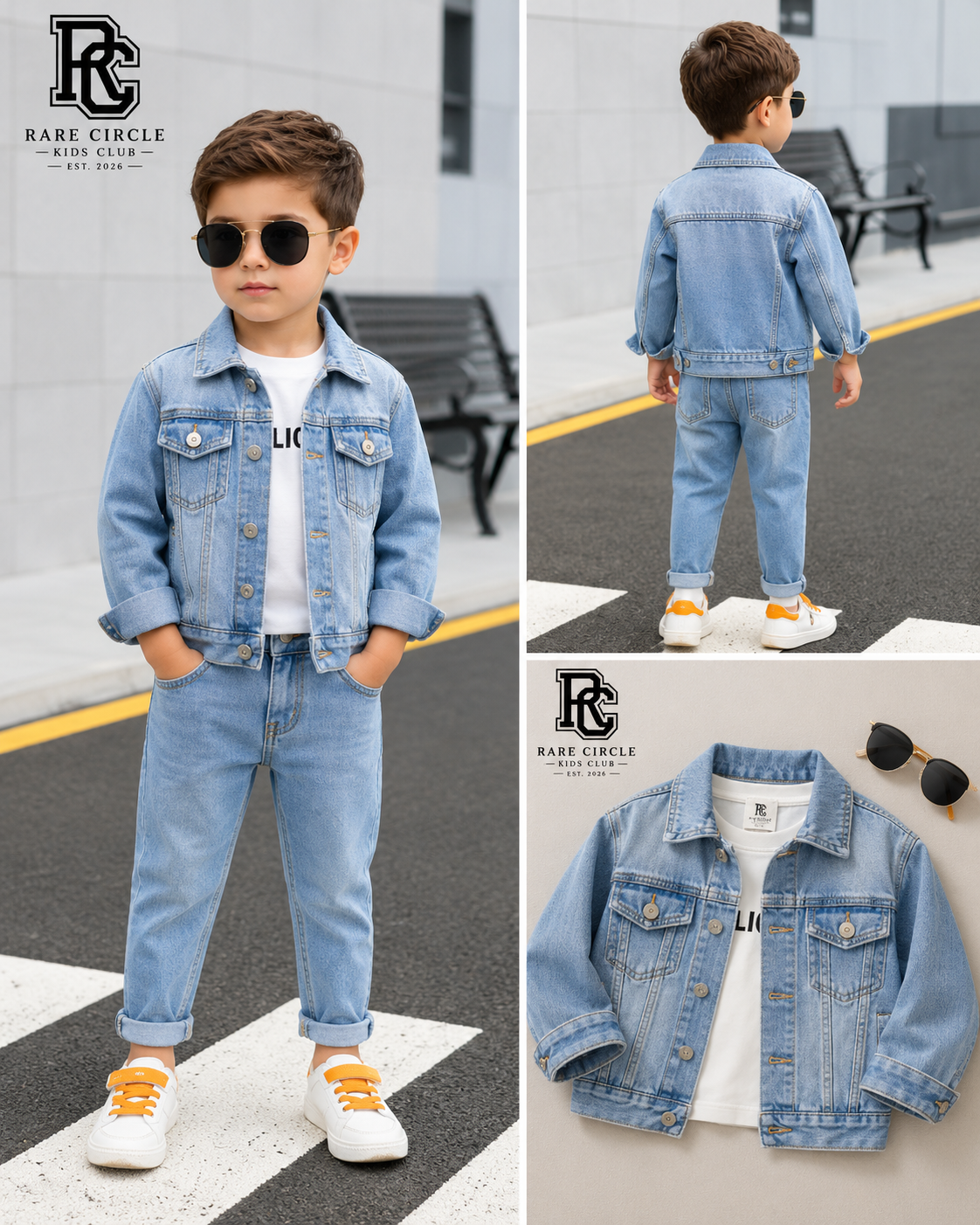 Rare Circle Denim Trucker Jacket