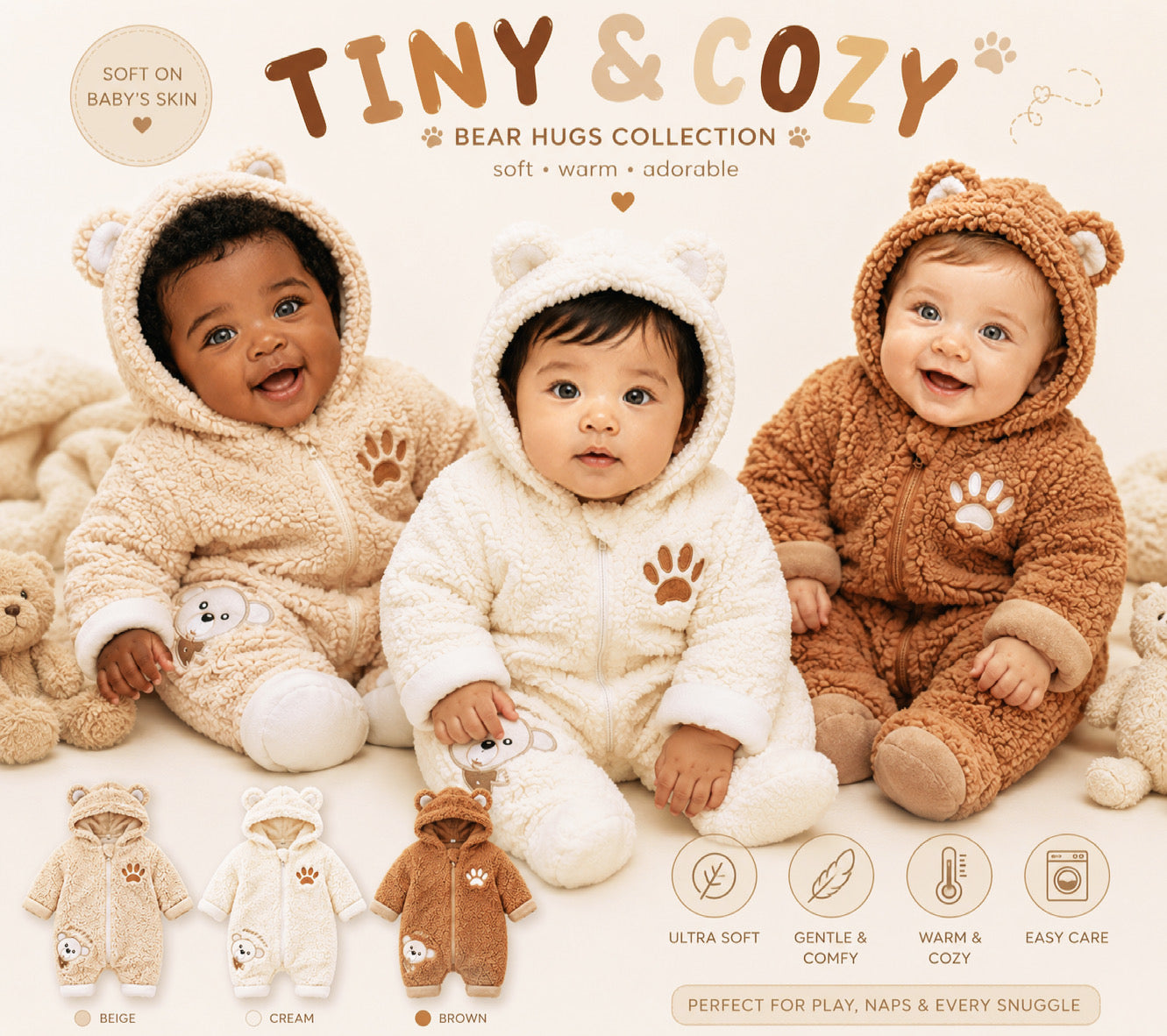 Cub Cabin Sherpa Bear Snowsuit