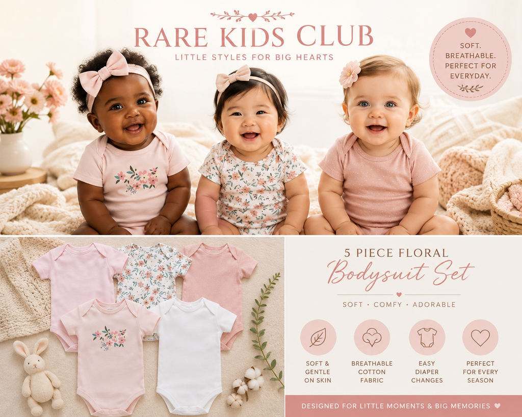 Petal & Bloom 5-Piece Baby Gift Set