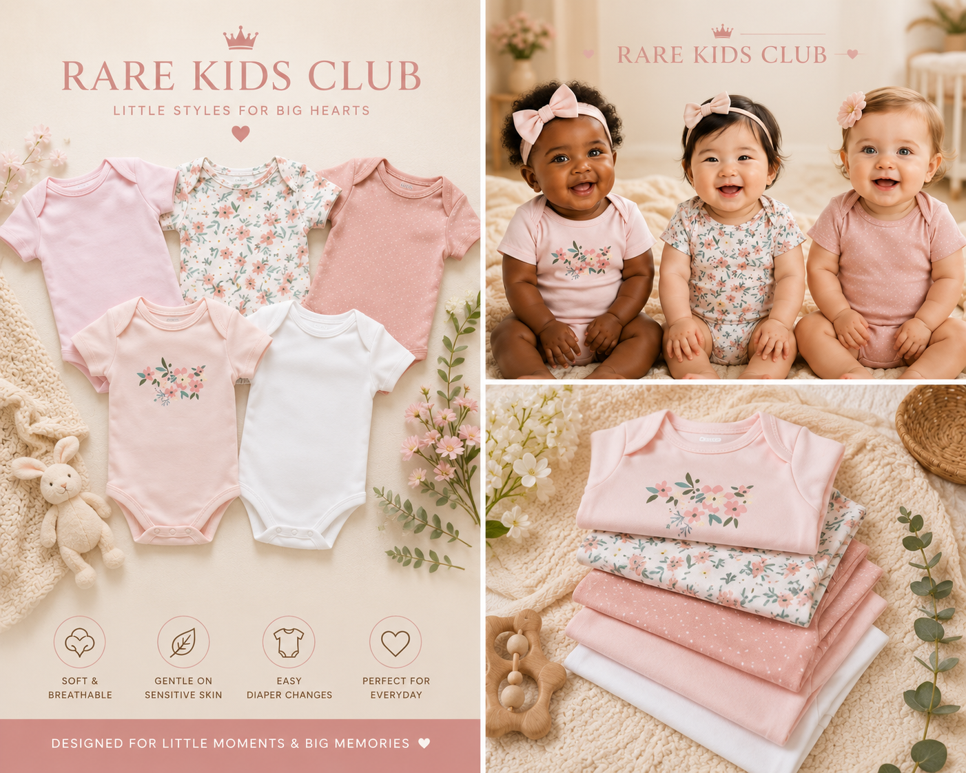 Petal & Bloom 5-Piece Baby Gift Set