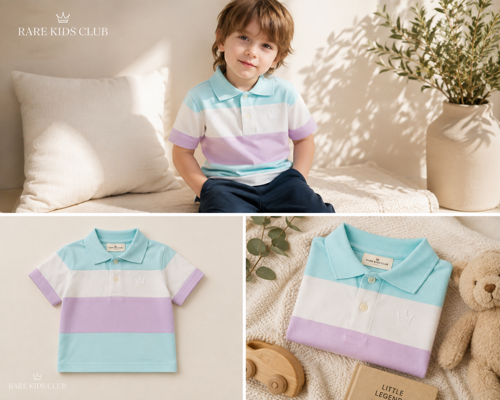 Sunset Stripe Polo Tee
