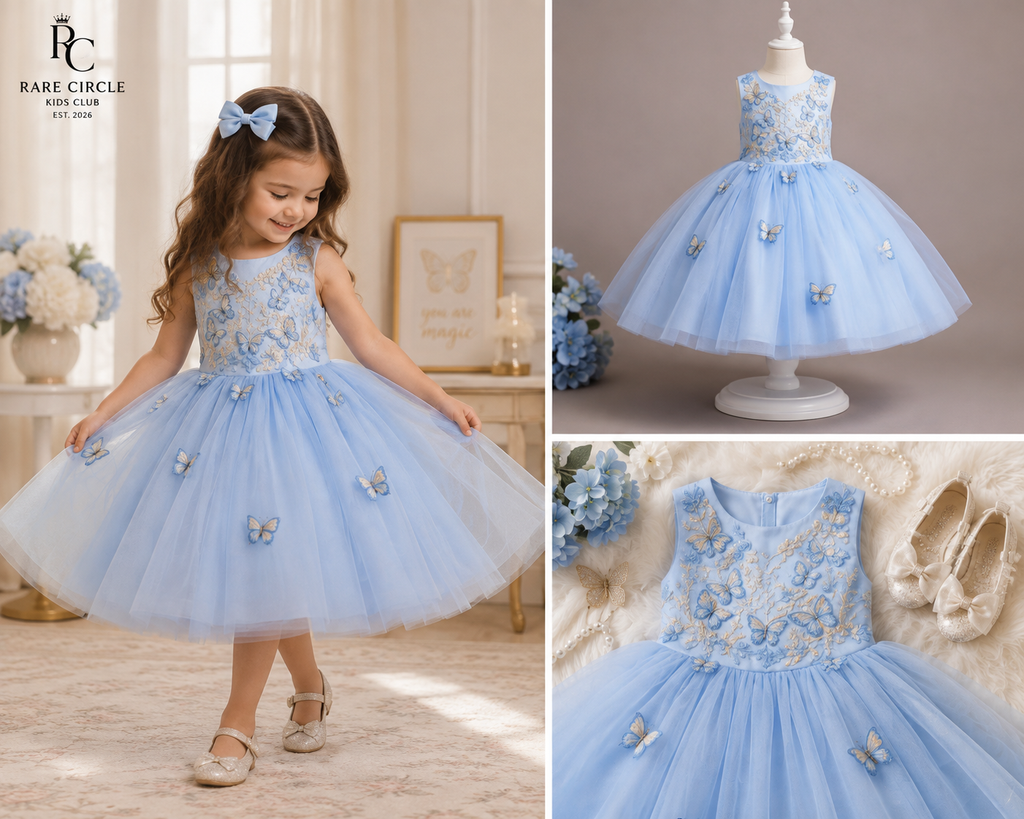 Rare Circle Butterfly Tulle Party Dress