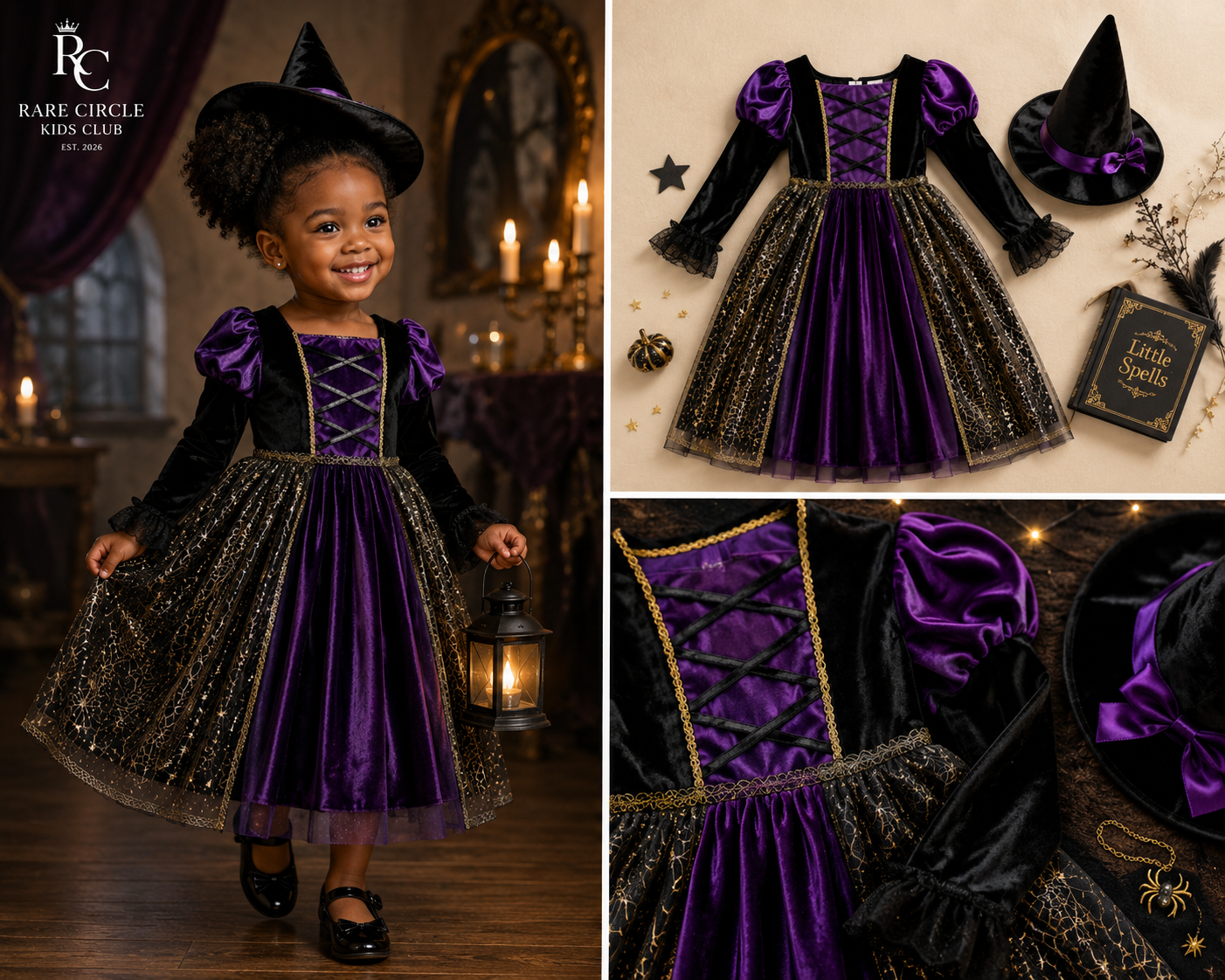 Little Enchantress Witch Dress & Hat Set