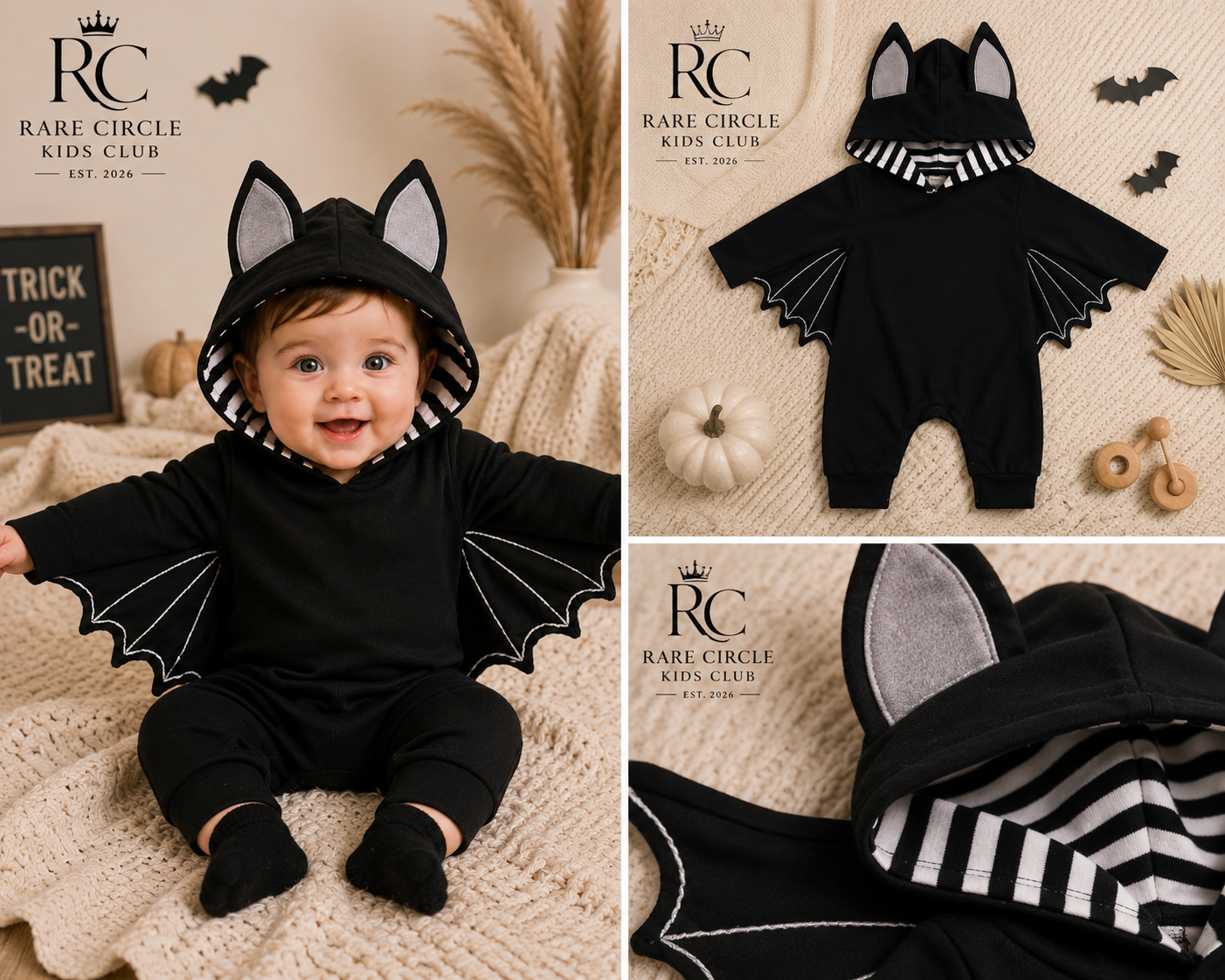Little Bat Hooded Romper