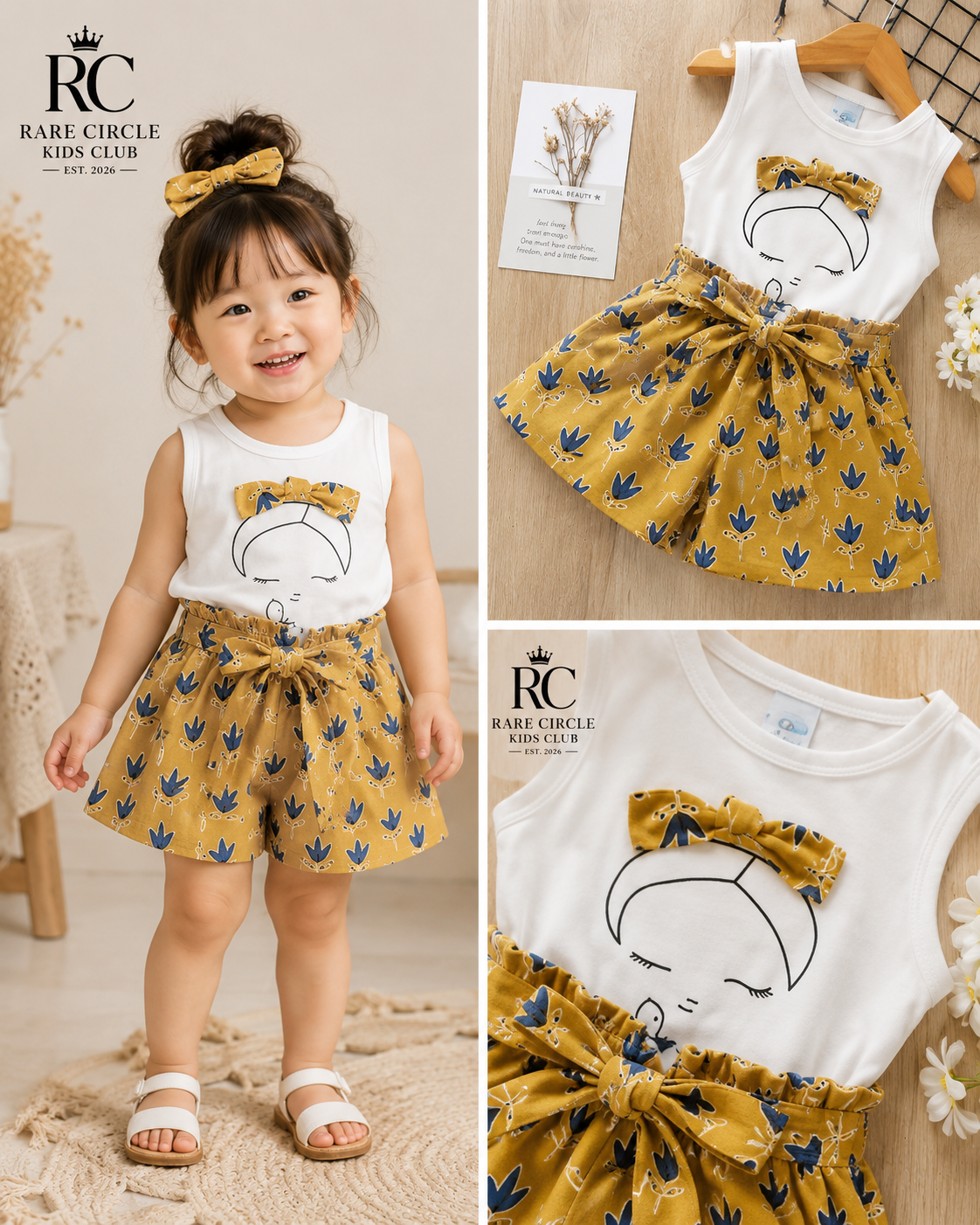 Ruffle Sleeve Top & Shorts Set - Toddler Girl